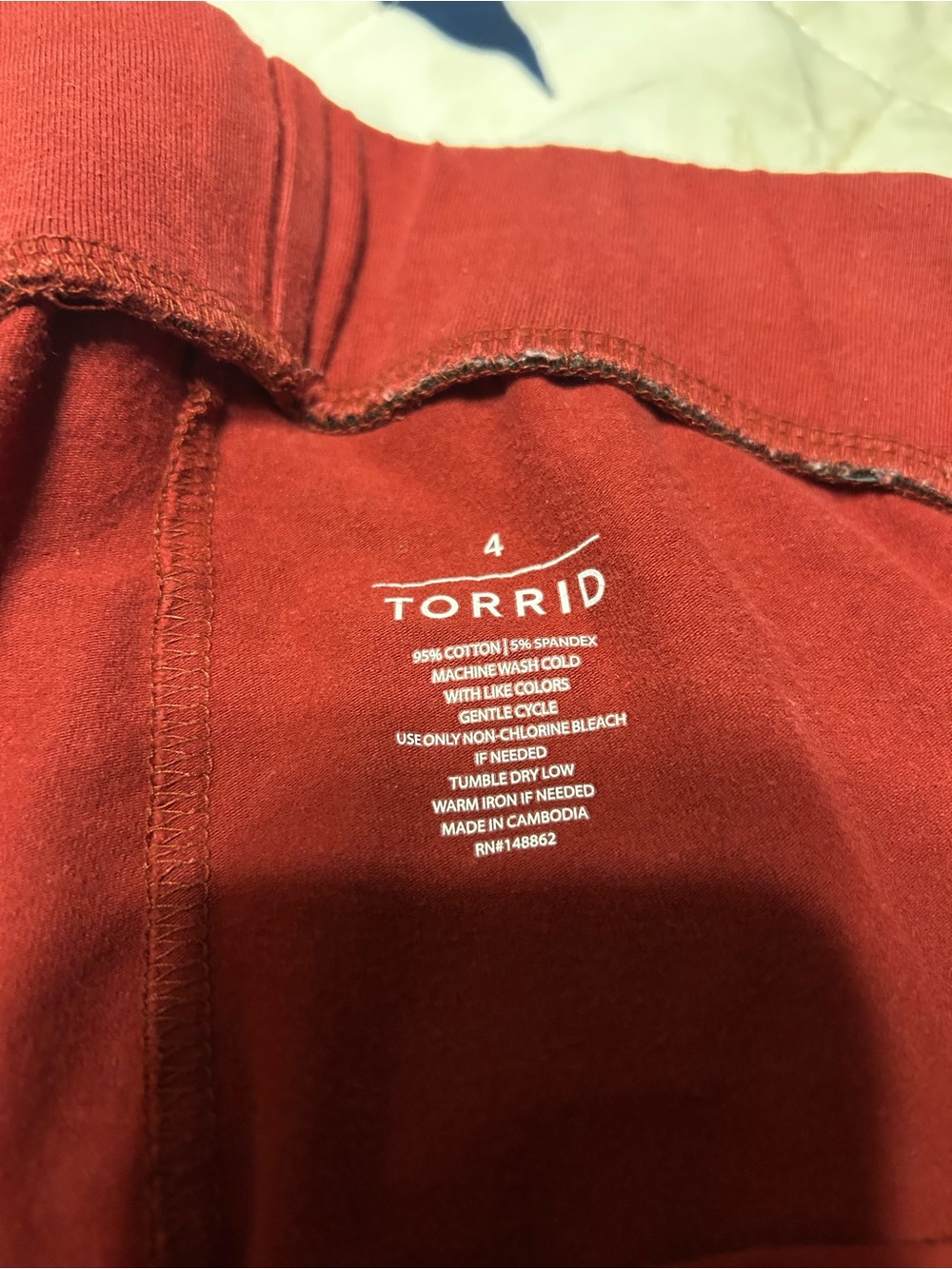 torrid Red Stretch Cotton Leggings